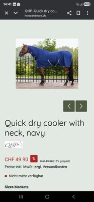QHP Abschwitzdecke "Quick Dry Cooler" 145