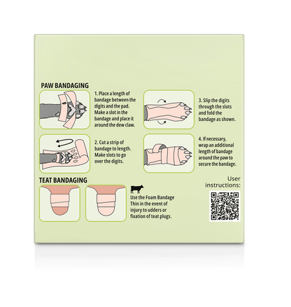 Unterlage Pflaster für Pferde/ Tiere - Snögg Thin Foam Bandage (VORMALS Snögg ANIMAL SOFT )