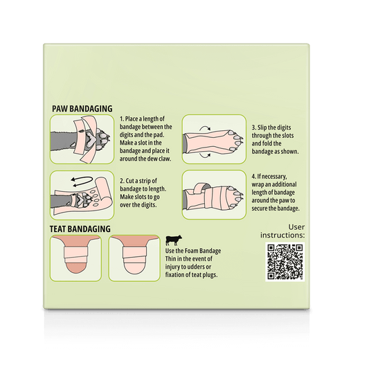 Unterlage Pflaster für Pferde/ Tiere - Snögg Thin Foam Bandage (VORMALS Snögg ANIMAL SOFT )